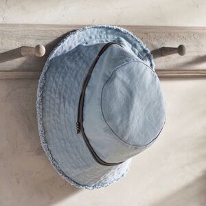 Anthropologie Hat Attack Fringed Cotton Bucket Hat NWT